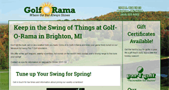 Desktop Screenshot of golf-o-rama.net