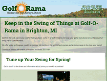 Tablet Screenshot of golf-o-rama.net